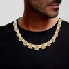 120ctw Two Tone Cushion Cut Yellow&White Sapphire Necklace