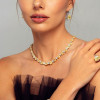 120ctw Two Tone Cushion Cut Yellow&White Sapphire Necklace