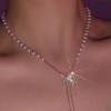 Adjustable Bolo White Pearl Butterfly Necklace