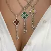 6ctw Pear Cut Emerald Flower Key Pendant Necklace