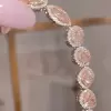 45ctw Multi-cut Pink Sapphire Double Halo Statement Necklace