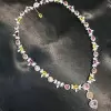 Muli-cut Colorful Gems Necklace