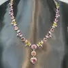 Muli-cut Colorful Gems Necklace