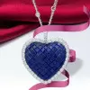 Invisible Setting Emerald Cut Ruby Pendant Necklace
