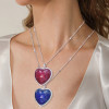Invisible Setting Emerald Cut Ruby Pendant Necklace