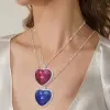 Invisible Setting Emerald Cut Ruby Pendant Necklace