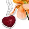 Invisible Setting Emerald Cut Ruby Pendant Necklace