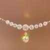 Round Cut White Sapphire Art Deco Necklace