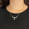 Round Cut White Sapphire Art Deco Necklace