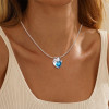 5.6ct Heart Cut Aquamarine Pendant Necklace