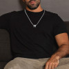 White-Black Wheel of Fortune Pendant Necklace
