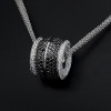 White-Black Wheel of Fortune Pendant Necklace