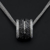 White-Black Wheel of Fortune Pendant Necklace