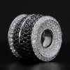 White-Black Wheel of Fortune Pendant Necklace