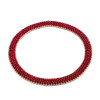 60ctw Round Cut Ruby Three-row Necklace