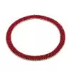 60ctw Round Cut Ruby Three-row Necklace