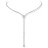 6.75ct Asscher Cut White Sapphire Necklace