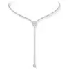 6.75ct Asscher Cut White Sapphire Necklace