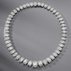119ctw Cushion Cut White Sapphire Halo Statement Necklace