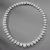 119ctw Cushion Cut White Sapphire Halo Statement Necklace