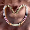 Rainbow Sapphire Yellow Gold Tone Three-piece Jewelry Set