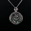 6.5ctw White Sapphire and Emerald Lollipop Pendant Necklace