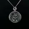 6.5ctw White Sapphire and Emerald Lollipop Pendant Necklace