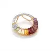 7.6ctw Invisible Set Rainbow Sapphire Pendant Necklace