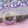 7.6ctw Invisible Set Rainbow Sapphire Pendant Necklace