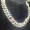 Paved White and Pink Sapphire Linked Heart Statement Necklace