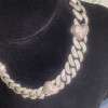 Paved White and Pink Sapphire Linked Heart Statement Necklace