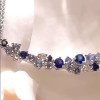 Cluster Flower Bar Pendant Necklace