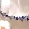 Cluster Flower Bar Pendant Necklace