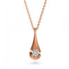 2ct Round Cut White Sapphire Tear Pendant Necklace