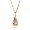 2ct Round Cut White Sapphire Tear Pendant Necklace