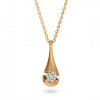 2ct Round Cut White Sapphire Tear Pendant Necklace