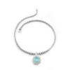5.8ct Removable Paraíba Tourmaline Pendant With Tennis Necklace