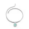 5.8ct Removable Paraíba Tourmaline Pendant With Tennis Necklace