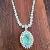 5.8ct Removable Paraíba Tourmaline Pendant With Tennis Necklace