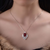 Vintage Emerald Cluster Pendant Necklace