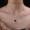 Vintage Emerald Cluster Pendant Necklace
