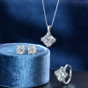 7ct Cushion Cut White Sapphire Pendant Necklace