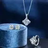 7ct Cushion Cut White Sapphire Pendant Necklace