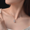 7ct Cushion Cut White Sapphire Pendant Necklace