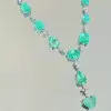 Light Green Paraíba Tourmaline Station Necklace