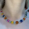 114ctw Multi-color Sapphire Statement Necklace