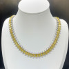 84ctw Radiant Cut Yellow Sapphire Statement Necklace 