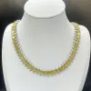 84ctw Radiant Cut Yellow Sapphire Statement Necklace 