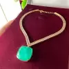 15ct Cushion Cut Turmalina Paraíba Necklace