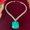 15ct Cushion Cut Turmalina Paraíba Necklace